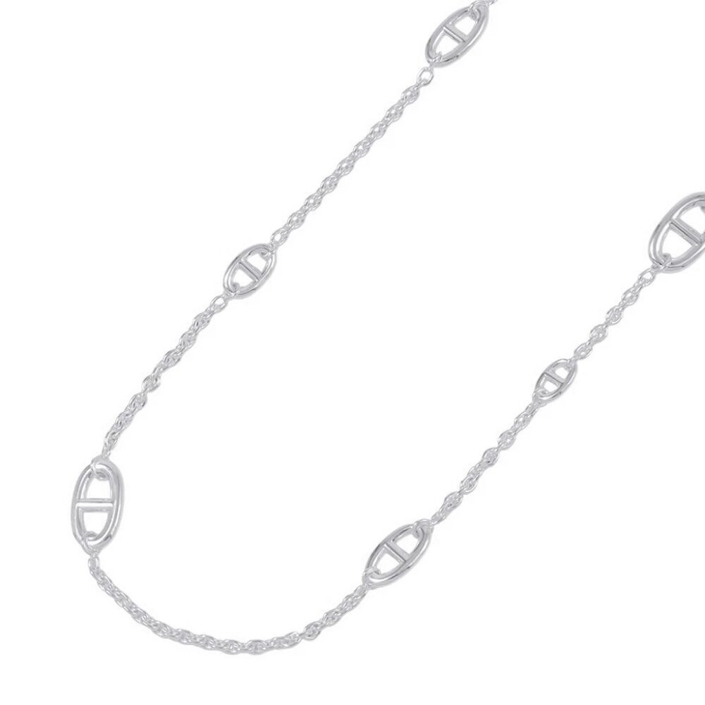 HERMES Chaine d'Ancre Farandole Necklace Size 80 SV925 - Picture 1 of 11